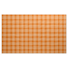 Tela Gingham Checkered Burnt Naranja y White Fabric