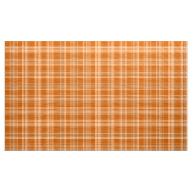 Tela Gingham Checkered Burnt Naranja y White Fabric (Yarda)