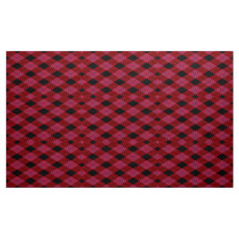 Tela Gingham Checkered Red and Black Pattern Fabric