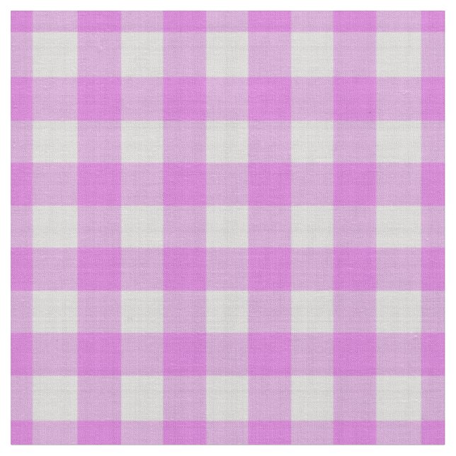 Tela Gingham Cuadros Rosa Lavanda (De cerca)