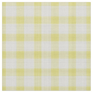 Tela Gingham de cuadros amarillo brillante