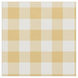 Tela Gingham de cuadros amarillos y blancos