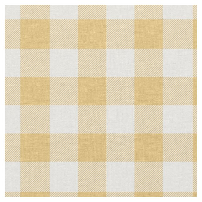 Tela Gingham de cuadros amarillos y blancos (De cerca)