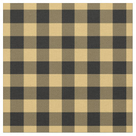 Tela Gingham de cuadros amarillos y negros