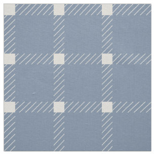 Tela Gingham de cuadros azules polvorientos a gran esca