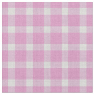 Tela Gingham de Cuadros de Rosa y Blanco