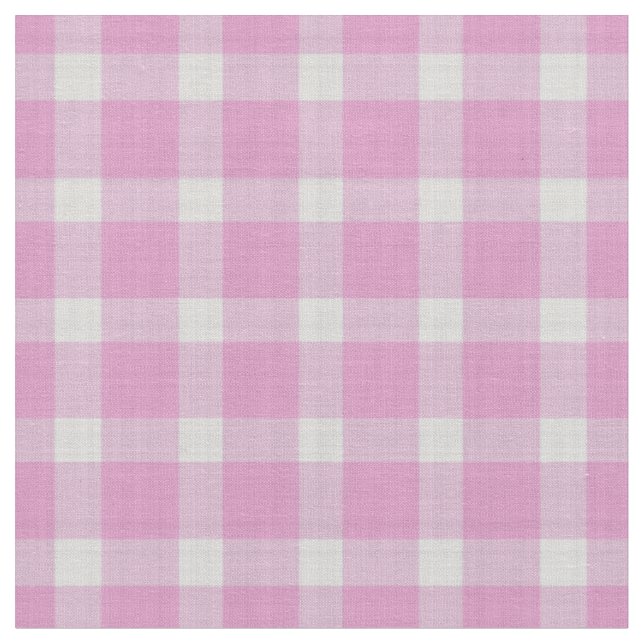 Tela Gingham de Cuadros de Rosa y Blanco (De cerca)