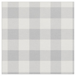 Tela Gingham de Cuadros Gris Claro y Blanco