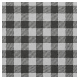 Tela Gingham de Cuadros Gris Claro y Negro