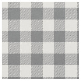 Tela Gingham de Cuadros Gris Oscuro y Blanco