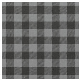Tela Gingham de Cuadros Gris Oscuro y Negro