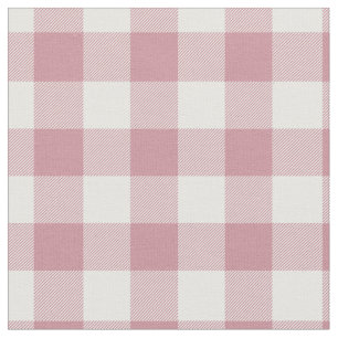 Tela Gingham de Cuadros Rosa y Blanco Vintage