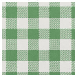 Tela Gingham de cuadros verdes y blancos
