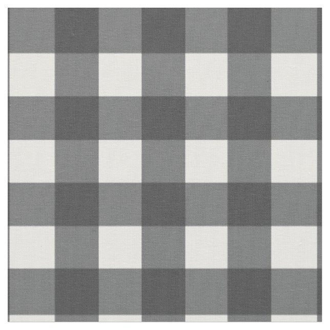 Tela Gingham en blanco y negro (De cerca)