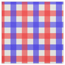 Tela Gingham Rojo Y Azul
