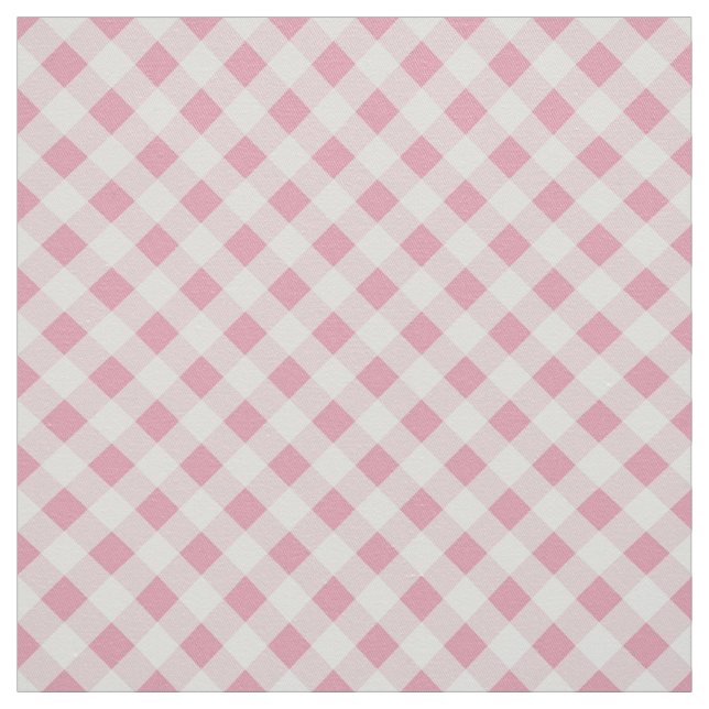 Tela Gingham rosa (Retal)