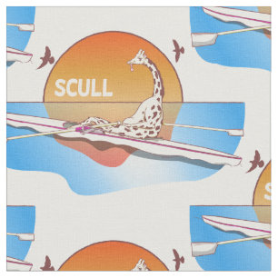 Tela Giraffe Un bote de remo de una sola ballena