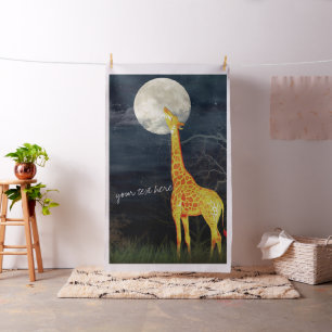 Tela Giraffe y Luna   Personalizado Combed Cotton Fabri