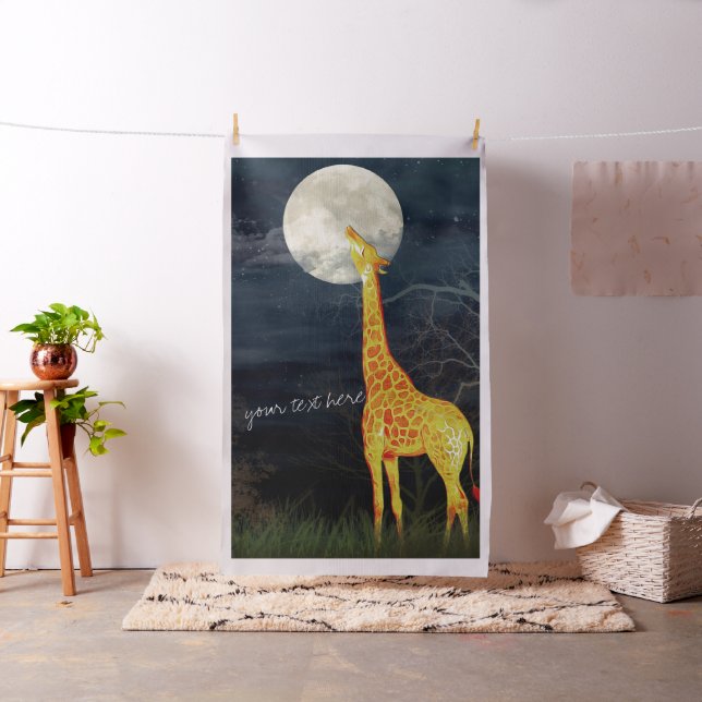 Tela Giraffe y Luna | Personalizado Combed Cotton Fabri (In Situ)