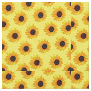 Tela Girasoles pintados con pintura amarilla al óleo
