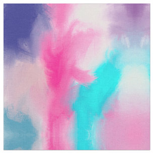 Tela Girly Artsy Neon Resumen Moderno Pinceles arte