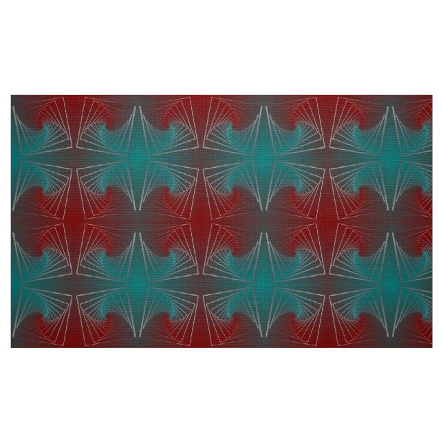 Tela Giro burdeos verde azulado ("Cuarto gordo" (fat quarter))