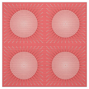 Tela Giro geométrico moderno - Rosa de coral profundo
