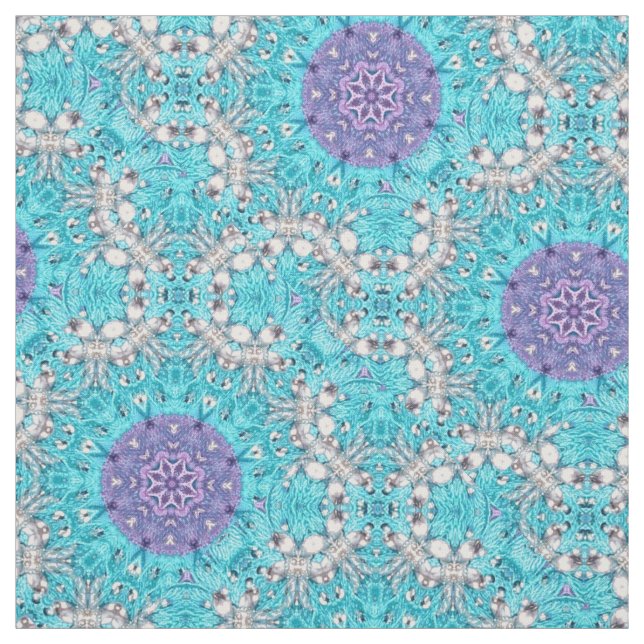 Tela Gitano de etnia gitana bordado azul turquesa bohem (Retal)