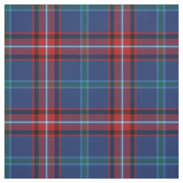 Tela Glenn Tartan Pattern Blue Irish Plage (Retal)