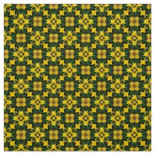 Tela Glitch2 Tejido de color amarillo verde flor negro