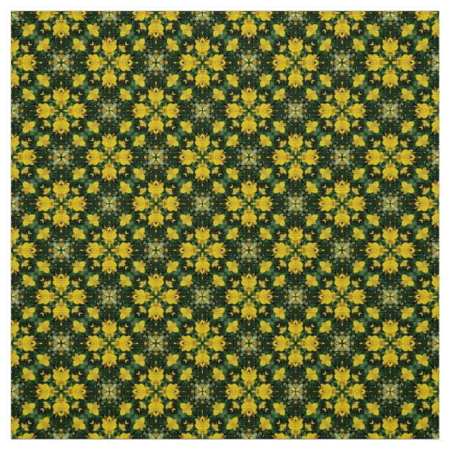 Tela Glitch2 Tejido de mobiliario verde amarillo (Retal)