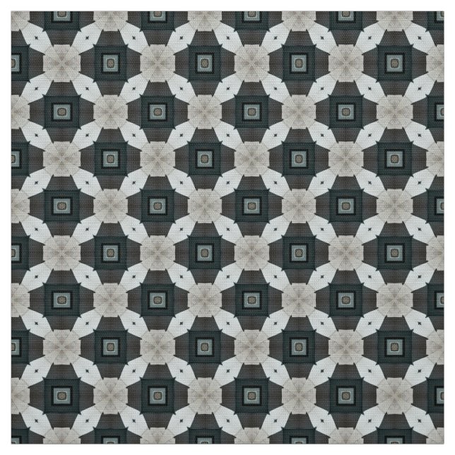 Tela Glitch2 Tejido de sofá de mobiliario negro gris (Retal)