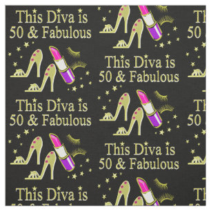 TELA GLITZY GOLD 50TH BIRTHDAY DIVA DISEÑN