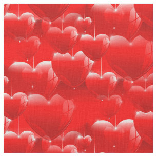 Tela globos de corazón rojo