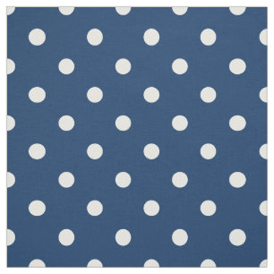 Tela Gloria Antigua Azul Blanco Lunares