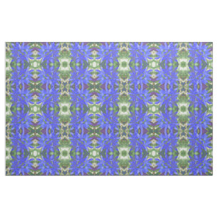 Tela Gloria del tejido floral azul fluorescente de niev