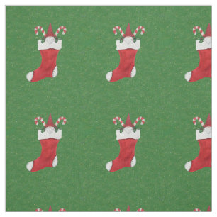 Tela Gnome de barba en Navidades rojos revolviendo verd