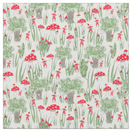 Tela Gnome Fabric: "Gnome Hide-and-Seek"