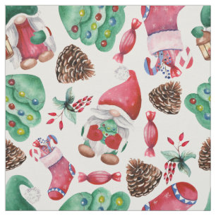 Tela Gnomes Navidades Adorables