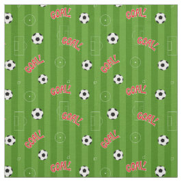 Tela Gol de tono de fútbol y franjas verdes