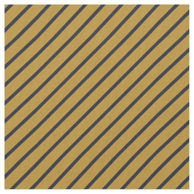 Tela Gold & Navy Stripes (De cerca)