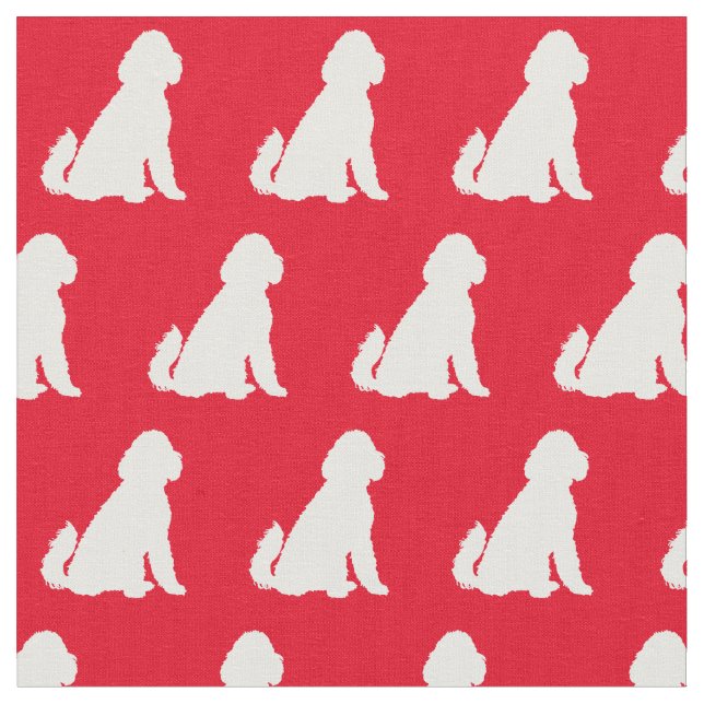 Tela Golden Doodle Dog Silhouette Mascota Aussie red (De cerca)