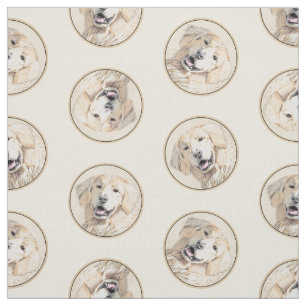 Tela Golden Retriever Pintura Cute Arte Perro Original