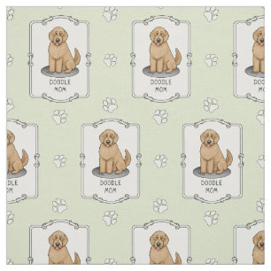Tela Goldendoodle Mom Doodle Mom (rojo dorado)