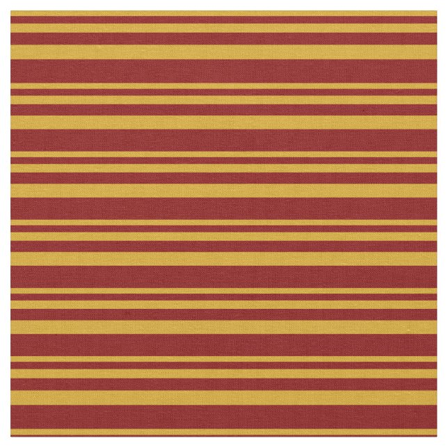 Tela Goldenrod & Maroon Stripes (De cerca)