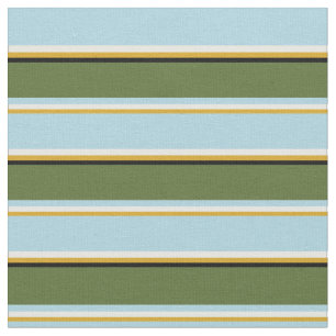 Tela Goldenrod, Mint Cream, Blue, Olive Green & Black