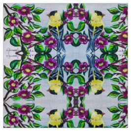Tela Goldfinch en flores