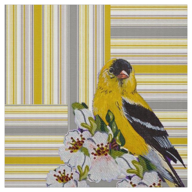 Tela Goldfinch Stripes Fabric (Retal)