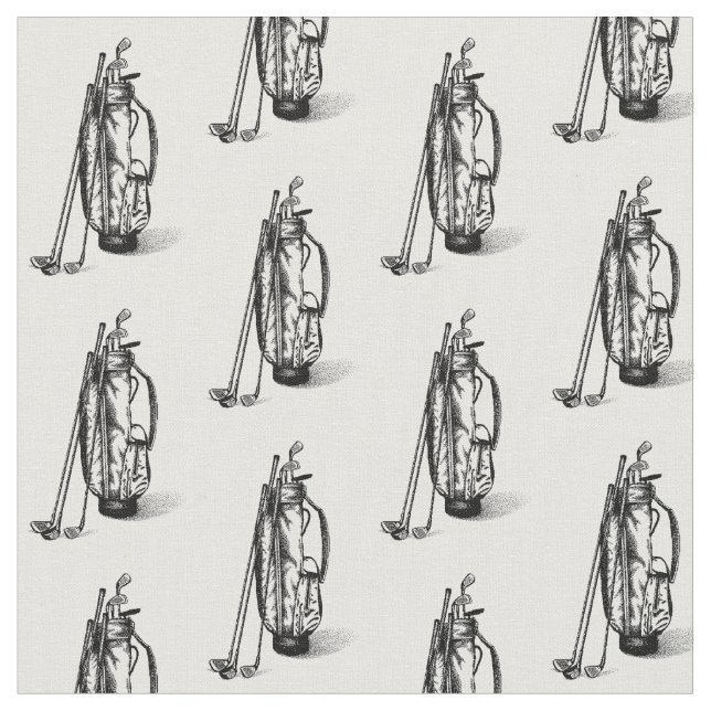Tela Golf Bag Clubes de golf Negro (De cerca)