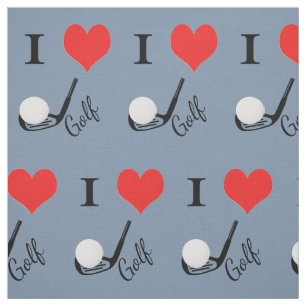 Tela golf de corazón - texto en color denim descolorid